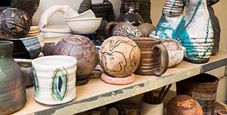 design and pottery from mount mercy university art students